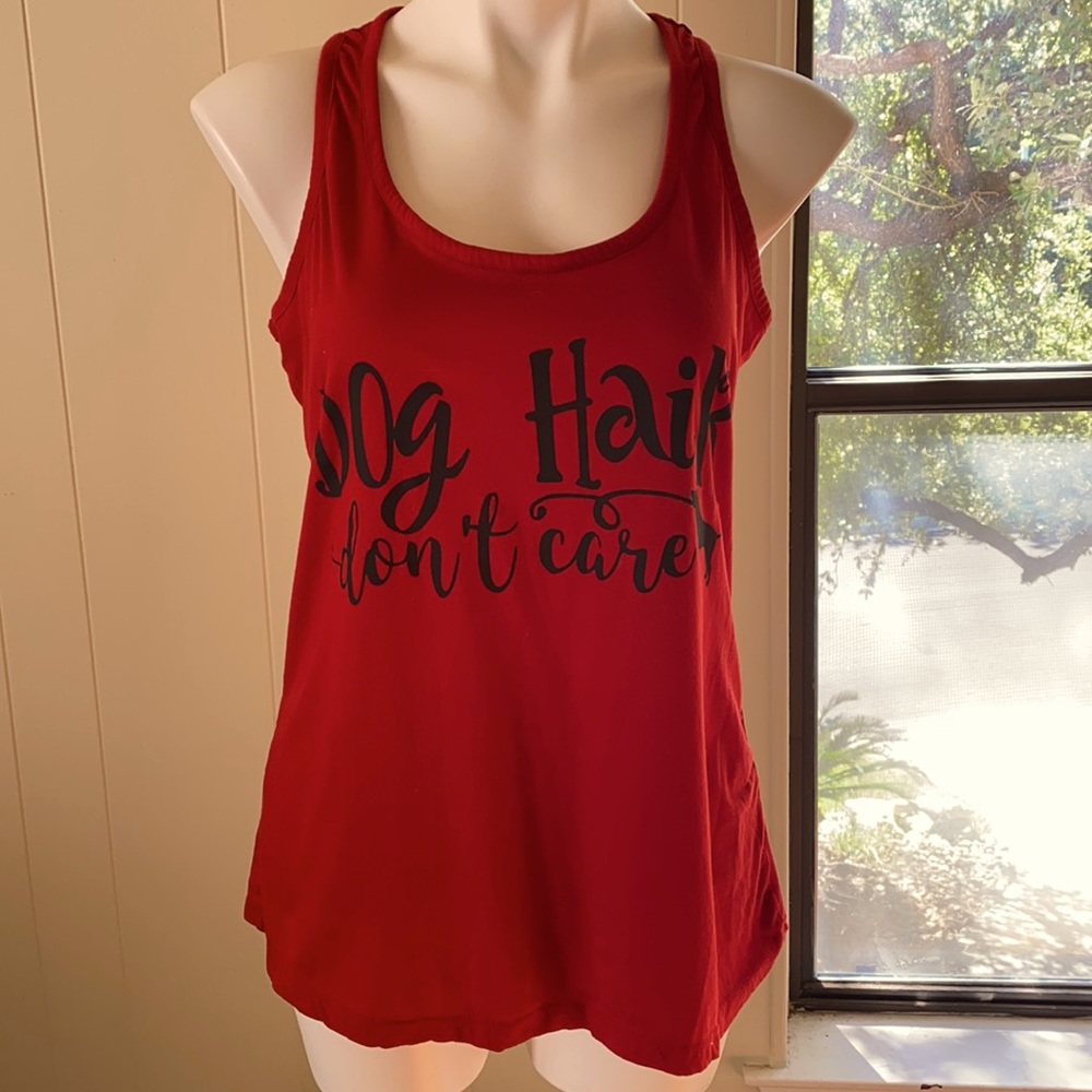 District dog hair don’t care tank top - Picture 1 of 5